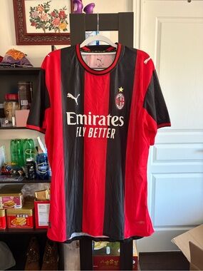 Puma AC Milan Soccer Jersey - Red & Black